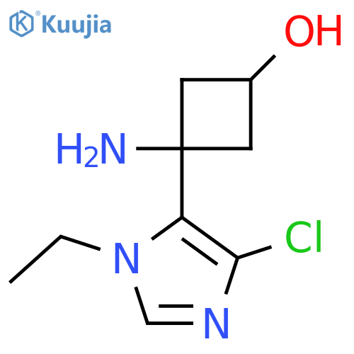 3-amino-3-(4-chloro-1-ethyl-1H-imidazol-5-yl)cyclobutan-1-ol structure