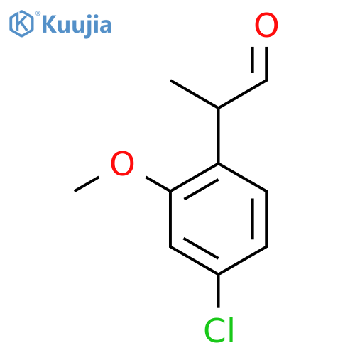 2-(4-chloro-2-methoxyphenyl)propanal structure