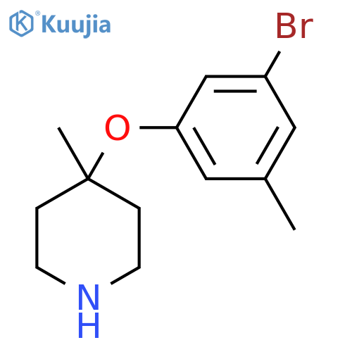 4-(3-bromo-5-methylphenoxy)-4-methylpiperidine structure