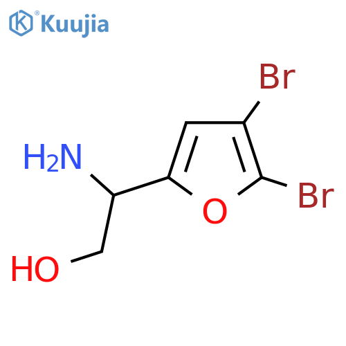 2-amino-2-(4,5-dibromofuran-2-yl)ethan-1-ol structure
