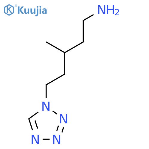 3-methyl-5-(1H-1,2,3,4-tetrazol-1-yl)pentan-1-amine structure