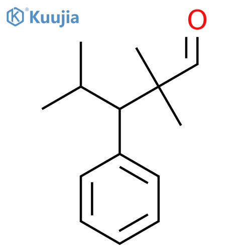 2,2,4-trimethyl-3-phenylpentanal structure