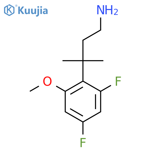 3-(2,4-difluoro-6-methoxyphenyl)-3-methylbutan-1-amine structure