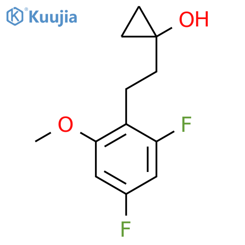 1-2-(2,4-difluoro-6-methoxyphenyl)ethylcyclopropan-1-ol structure