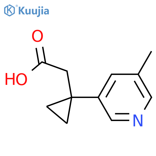 2-1-(5-methylpyridin-3-yl)cyclopropylacetic acid structure