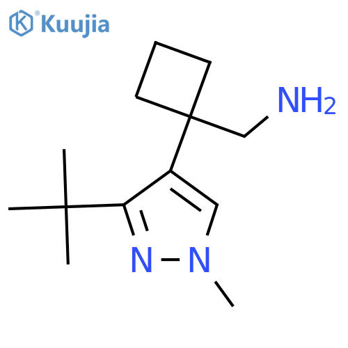 1-(3-tert-butyl-1-methyl-1H-pyrazol-4-yl)cyclobutylmethanamine structure