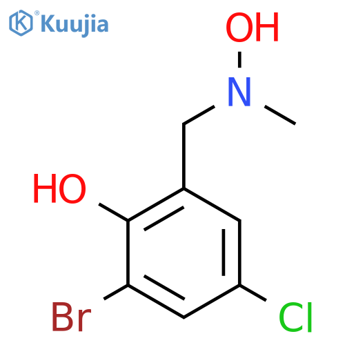 2-bromo-4-chloro-6-{hydroxy(methyl)aminomethyl}phenol structure