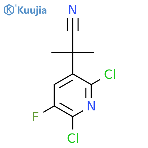 2-(2,6-dichloro-5-fluoropyridin-3-yl)-2-methylpropanenitrile structure