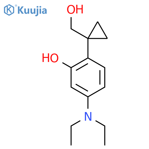 5-(diethylamino)-2-1-(hydroxymethyl)cyclopropylphenol structure