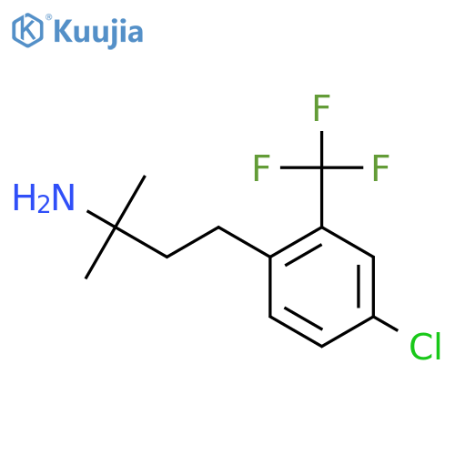 4-4-chloro-2-(trifluoromethyl)phenyl-2-methylbutan-2-amine structure