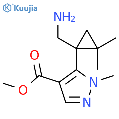 methyl 5-1-(aminomethyl)-2,2-dimethylcyclopropyl-1-methyl-1H-pyrazole-4-carboxylate structure