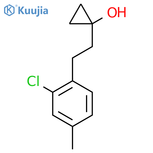 1-2-(2-chloro-4-methylphenyl)ethylcyclopropan-1-ol structure