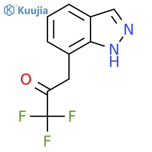 1,1,1-trifluoro-3-(1H-indazol-7-yl)propan-2-one structure