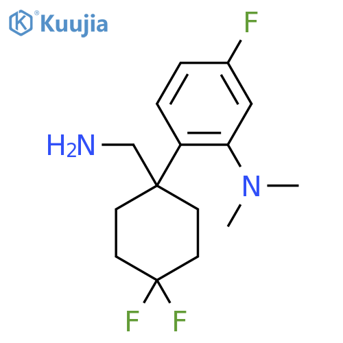 2-1-(aminomethyl)-4,4-difluorocyclohexyl-5-fluoro-N,N-dimethylaniline structure