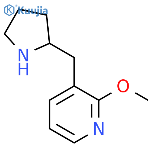 2-methoxy-3-(pyrrolidin-2-ylmethyl)pyridine structure