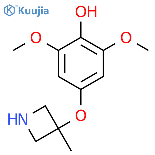 2,6-dimethoxy-4-(3-methylazetidin-3-yl)oxyphenol structure