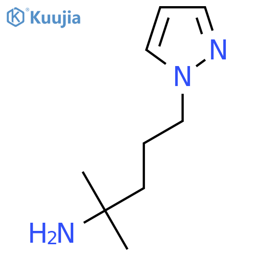 2-methyl-5-(1H-pyrazol-1-yl)pentan-2-amine structure