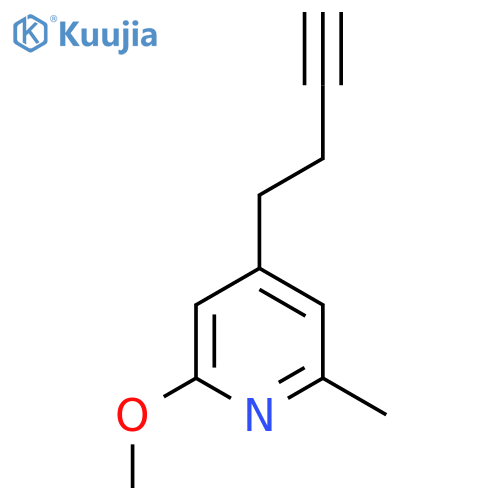4-(But-3-yn-1-yl)-2-methoxy-6-methylpyridine structure
