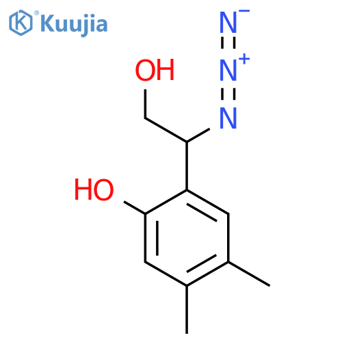 2-(1-azido-2-hydroxyethyl)-4,5-dimethylphenol structure