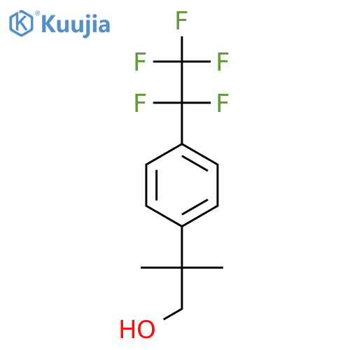 2-methyl-2-4-(pentafluoroethyl)phenylpropan-1-ol structure
