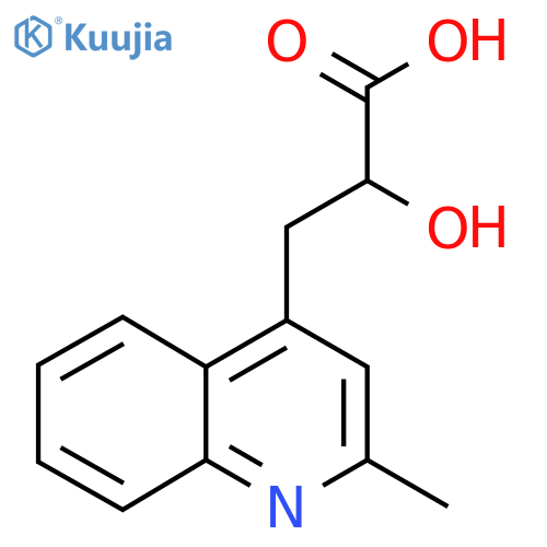 2-Hydroxy-3-(2-methylquinolin-4-yl)propanoic acid structure