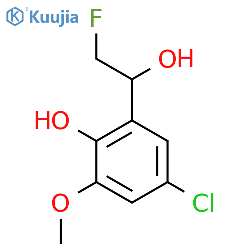 4-chloro-2-(2-fluoro-1-hydroxyethyl)-6-methoxyphenol structure