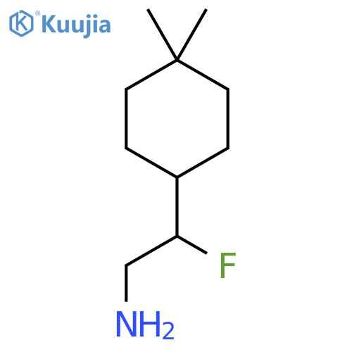 2-(4,4-dimethylcyclohexyl)-2-fluoroethan-1-amine structure