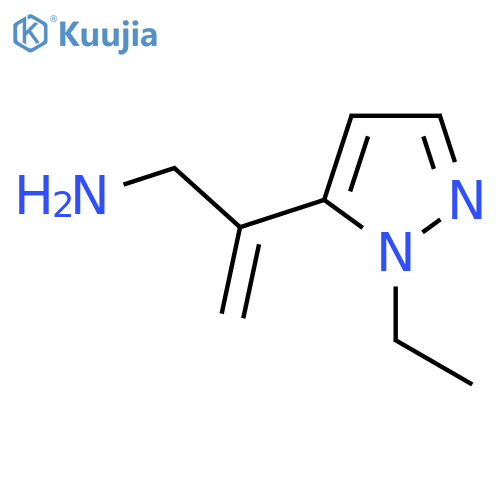 2-(1-ethyl-1H-pyrazol-5-yl)prop-2-en-1-amine structure