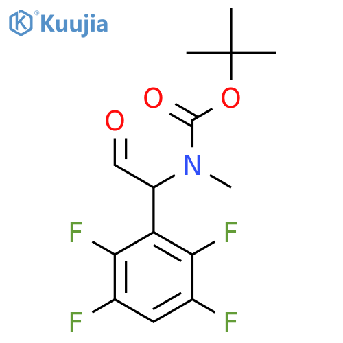 tert-butyl N-methyl-N-[2-oxo-1-(2,3,5,6-tetrafluorophenyl)ethyl]carbamate structure
