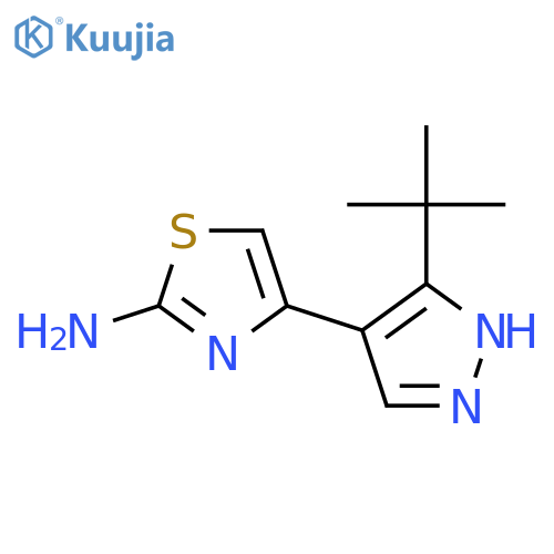 4-(3-tert-butyl-1H-pyrazol-4-yl)-1,3-thiazol-2-amine structure