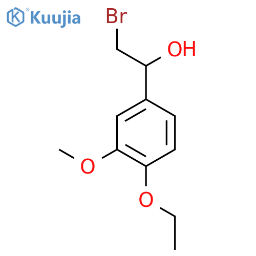 2-bromo-1-(4-ethoxy-3-methoxyphenyl)ethan-1-ol structure