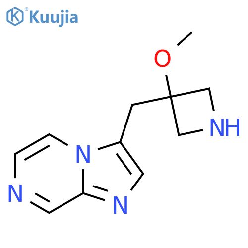 3-({imidazo1,2-apyrazin-3-yl}methyl)-3-methoxyazetidine structure