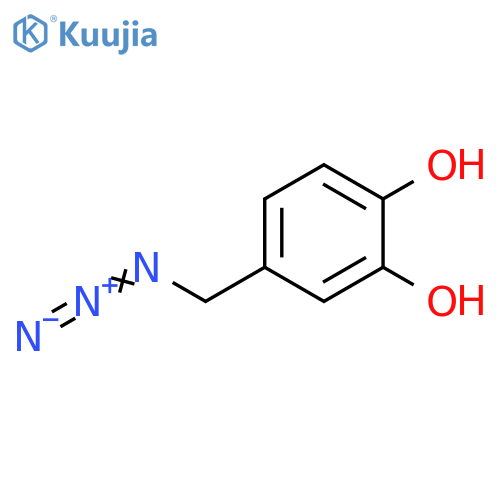 4-(azidomethyl)benzene-1,2-diol structure