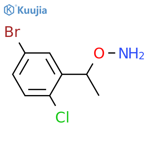 O-1-(5-bromo-2-chlorophenyl)ethylhydroxylamine structure