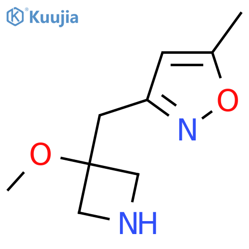 3-(3-methoxyazetidin-3-yl)methyl-5-methyl-1,2-oxazole structure