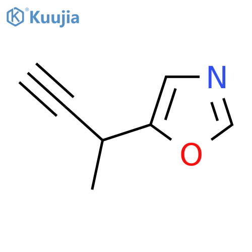 5-(but-3-yn-2-yl)-1,3-oxazole structure