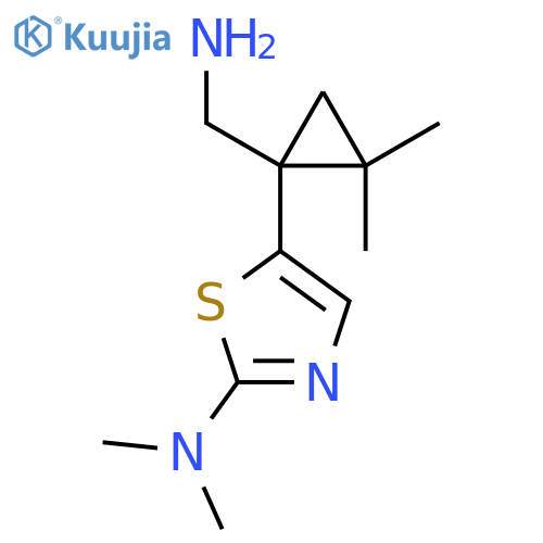 5-1-(aminomethyl)-2,2-dimethylcyclopropyl-N,N-dimethyl-1,3-thiazol-2-amine structure