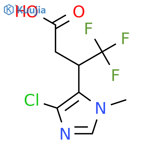 3-(4-chloro-1-methyl-1H-imidazol-5-yl)-4,4,4-trifluorobutanoic acid structure