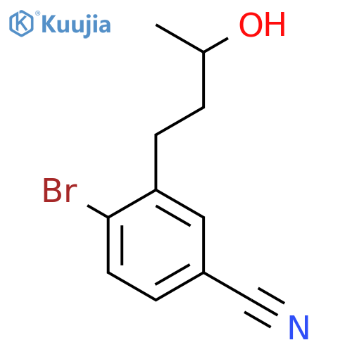 4-bromo-3-(3-hydroxybutyl)benzonitrile structure