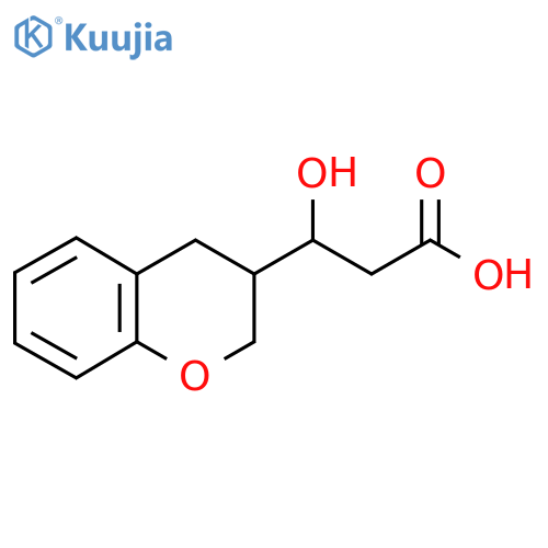 3-(3,4-dihydro-2H-1-benzopyran-3-yl)-3-hydroxypropanoic acid structure