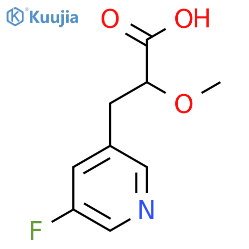 3-(5-fluoropyridin-3-yl)-2-methoxypropanoic acid structure