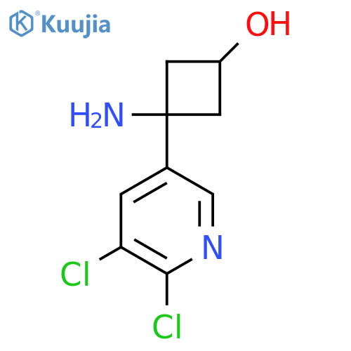 3-amino-3-(5,6-dichloropyridin-3-yl)cyclobutan-1-ol structure