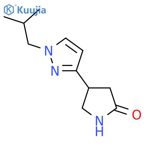 4-1-(2-methylpropyl)-1H-pyrazol-3-ylpyrrolidin-2-one structure