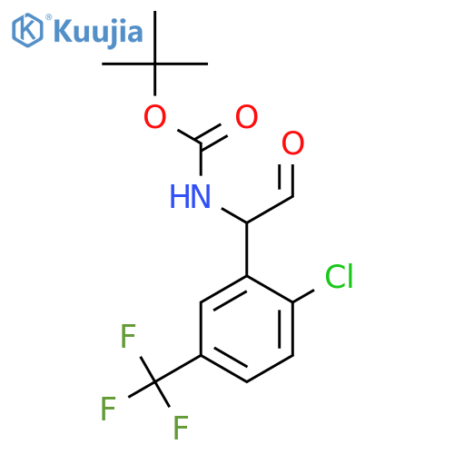 tert-butyl N-{1-[2-chloro-5-(trifluoromethyl)phenyl]-2-oxoethyl}carbamate structure