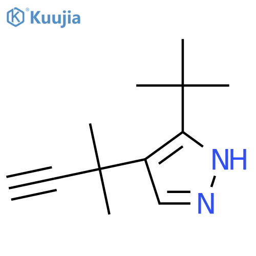 3-tert-butyl-4-(2-methylbut-3-yn-2-yl)-1H-pyrazole structure
