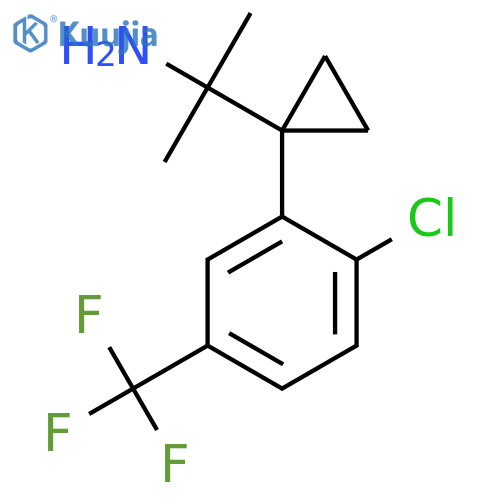 2-{1-2-chloro-5-(trifluoromethyl)phenylcyclopropyl}propan-2-amine structure