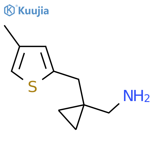 {1-(4-methylthiophen-2-yl)methylcyclopropyl}methanamine structure