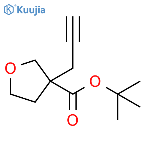 tert-butyl 3-(prop-2-yn-1-yl)oxolane-3-carboxylate structure