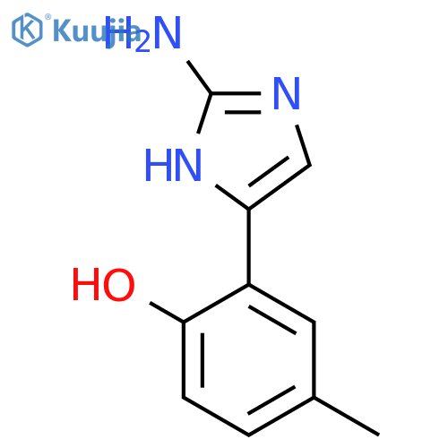 2-(2-amino-1H-imidazol-5-yl)-4-methylphenol structure