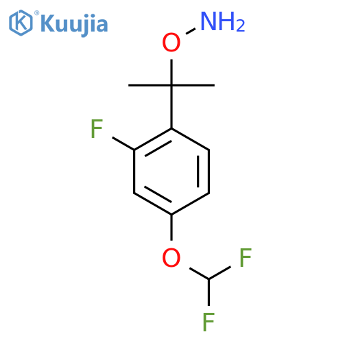 O-{2-4-(difluoromethoxy)-2-fluorophenylpropan-2-yl}hydroxylamine structure